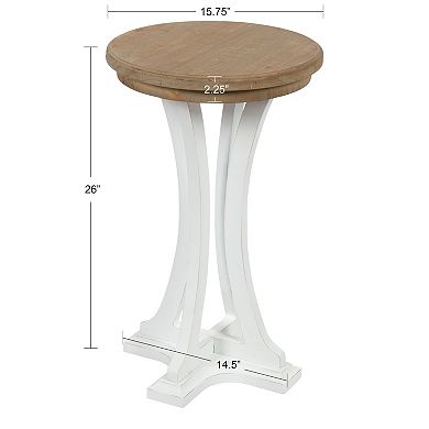 Linsley Wood Side Table 16" Diameter