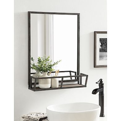 Jackson Metal Framed Mirror with Shelf