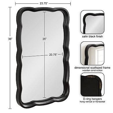 Hatherleigh Scallop Wood Wall Mirror