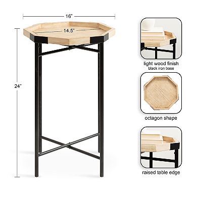Occonor Octagon Side Table Wood 15x15x24