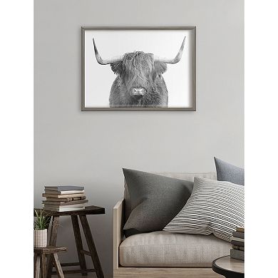Blake Highland Cow Portrait Framed Printed Art by Amy Peterson Art Studio