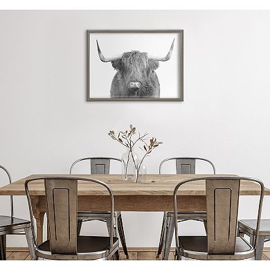 Blake Highland Cow Portrait Framed Printed Art by Amy Peterson Art Studio