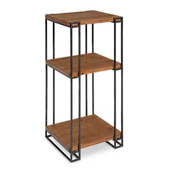 Lintz Wood and Metal Tea Table 12x12x30