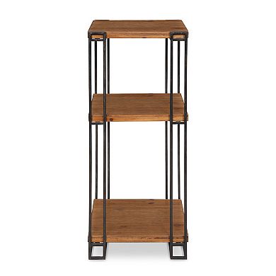 Lintz Wood and Metal Tea Table 12x12x30