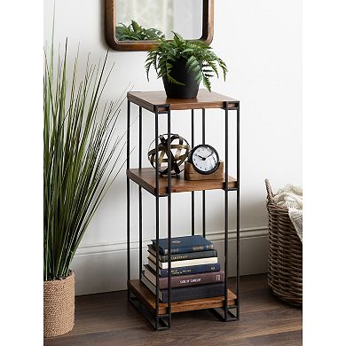Lintz Wood and Metal Tea Table 12x12x30