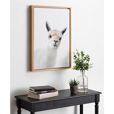 Sylvie Animal Studio Alpaca Framed Canvas by Amy Peterson Art Studio