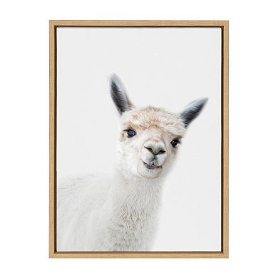 Sylvie Animal Studio Alpaca Framed Canvas by Amy Peterson Art Studio