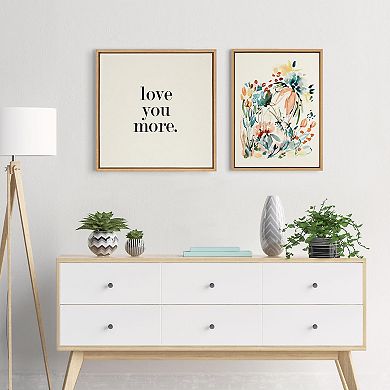 Sylvie Awakening Peach Framed Canvas by Sara Berrenson