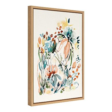 Sylvie Awakening Peach Framed Canvas by Sara Berrenson