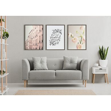 Sylvie Ranunculus Framed Canvas by Caroline Mint