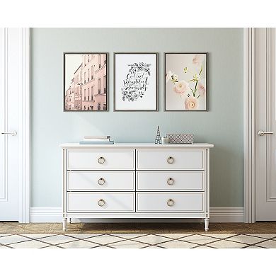Sylvie Ranunculus Framed Canvas by Caroline Mint