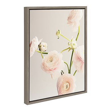 Sylvie Ranunculus Framed Canvas by Caroline Mint