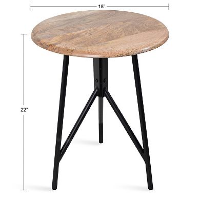 Pallson Round Wood Side Table 18x18x22