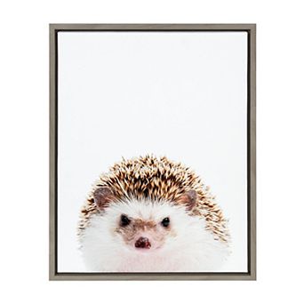 Sylvie Hedgehog Framed Canvas by Amy Peterson