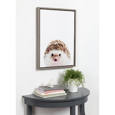 Sylvie Hedgehog Framed Canvas by Amy Peterson