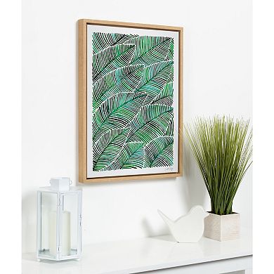 Sylvie Tropical Leaves Framed Canvas by Cat Coquillette
