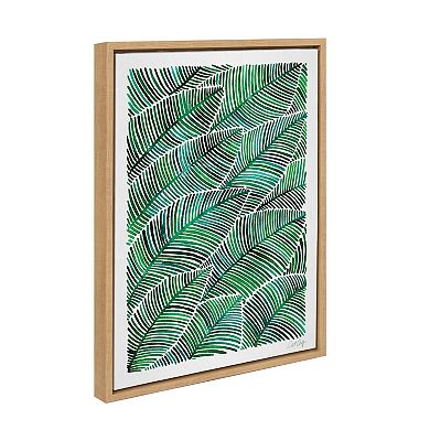 Sylvie Tropical Leaves Framed Canvas by Cat Coquillette