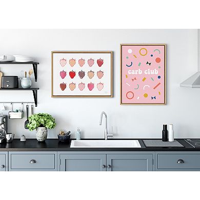Sylvie Strawberry Fields Print Framed Canvas by Statement Goods
