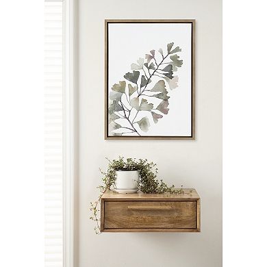 Sylvie Botanical Soft Split Fern Framed Canvas by Sara Berrenson