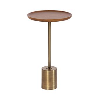 Xyler Wood and Metal Side Table 14x14x24