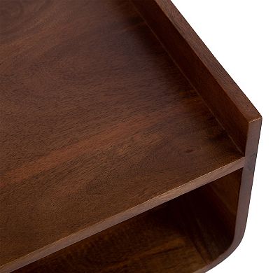 Quilby Wood Side Table 18x14x27