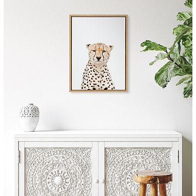 Sylvie Cheetah Portrait Framed Canvas by Amy Peterson Art Studio