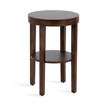 Talcott Round Wood Side Table
