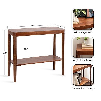 Talcott Wood Console Table 36x14x33