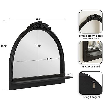 Dellona Arch Mirror with Shelf