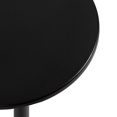 Nyall Round Metal and Marble Drink Table 12x12x22