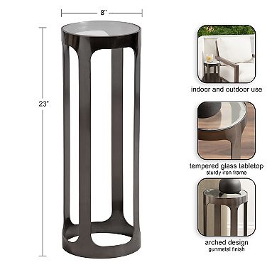 Dahl Metal Drink Table 8x8x23