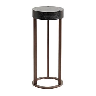 Rovin Drink Table Wood and Metal 9x9x22