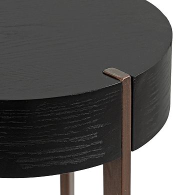 Rovin Drink Table Wood and Metal 9x9x22