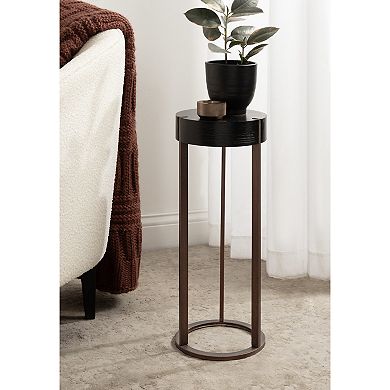 Rovin Drink Table Wood and Metal 9x9x22