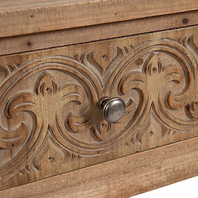 Cassetta Wood Side Table 19x14x28