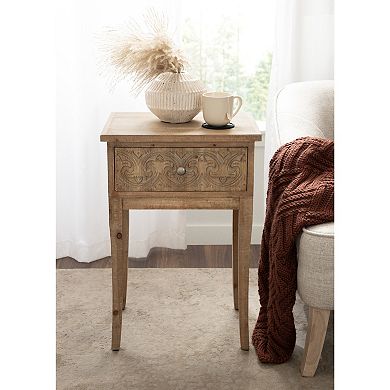 Cassetta Wood Side Table 19x14x28