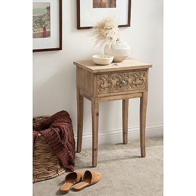 Cassetta Wood Side Table 19x14x28