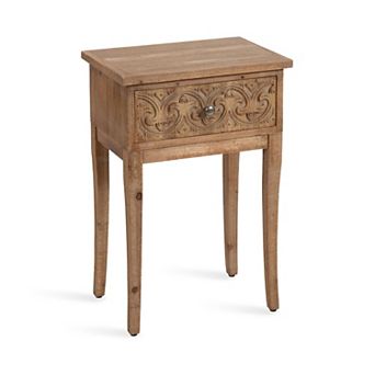 Cassetta Wood Side Table 19x14x28