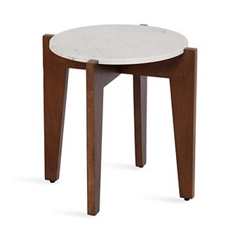 Icelyn Marble Side Table 18x18x18
