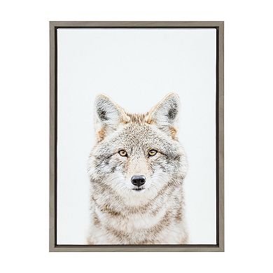 Sylvie Wolf Portrait Framed Canvas by Amy Peterson Art Studio