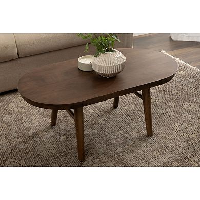 Conan Oval Wood Coffee Table 38x20x17