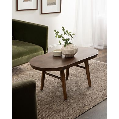 Conan Oval Wood Coffee Table 38x20x17