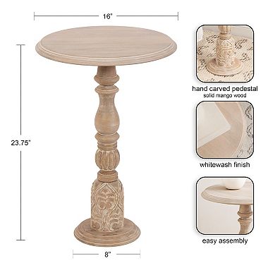 Hingham Wood Side Table 16x16x24
