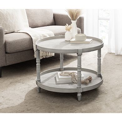 Bellport Round Wood Coffee Table 29x29x21