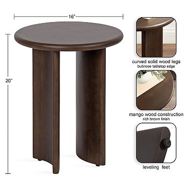 Erys Wood Side Table 16x16x20
