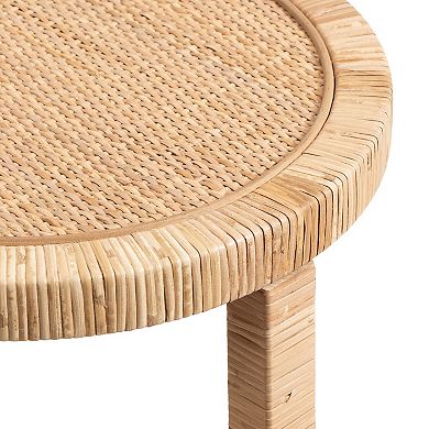 Rafina Rattan Side Table 16x16x24