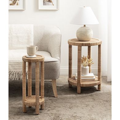 Rafina Rattan Side Table 16x16x24