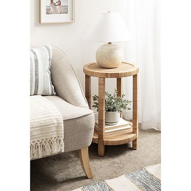 Rafina Rattan Side Table 16x16x24