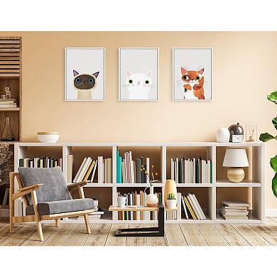 Sylvie Tortie Selfie Cat Framed Canvas by Planet Cat