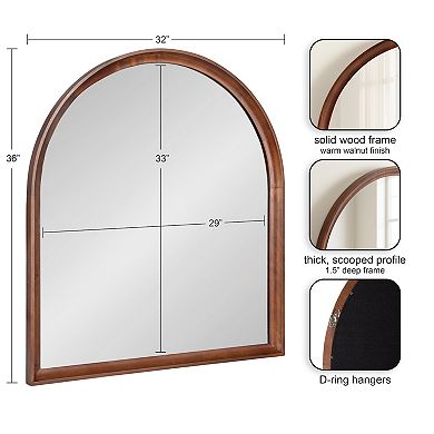 Hatherleigh Arch Wood Wall Mirror